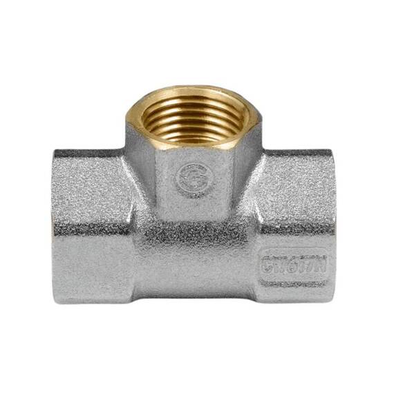 Тройник лат перех Ду25х15х25 м/м никель Aquasfera 9008-02, фото , изображение 4