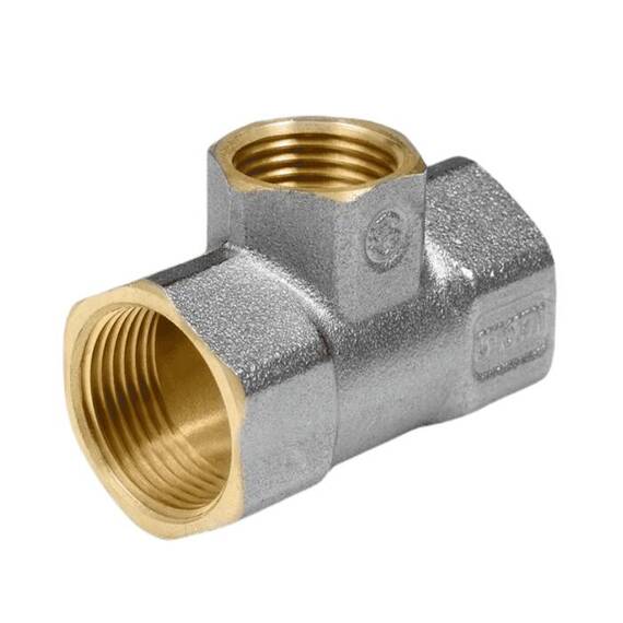 Тройник лат перех Ду25х15х25 м/м никель Aquasfera 9008-02, фото , изображение 5