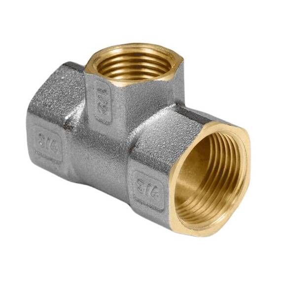 Тройник лат перех Ду32х25х32 м/м никель Aquasfera 9008-06, фото , изображение 7