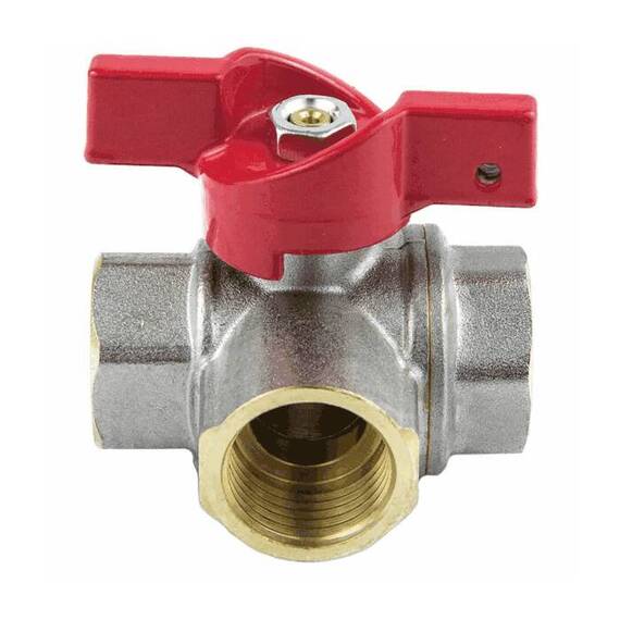 Кран шар лат 1021 Euro нк Ду15 Ру40 м/м полн 3-ход баб Aquasfera 1021-01, фото , изображение 9