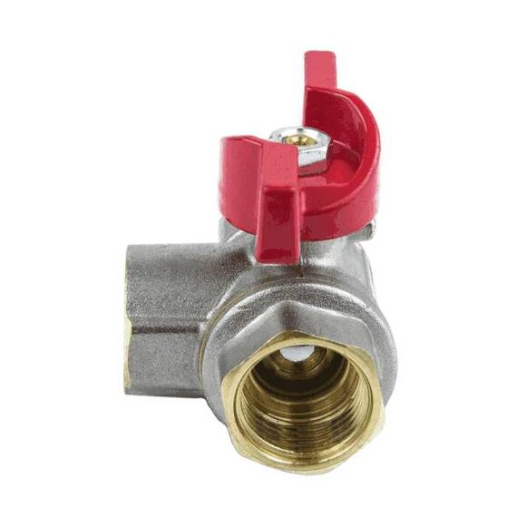 Кран шар лат 1021 Euro нк Ду15 Ру40 м/м полн 3-ход баб Aquasfera 1021-01, фото , изображение 3