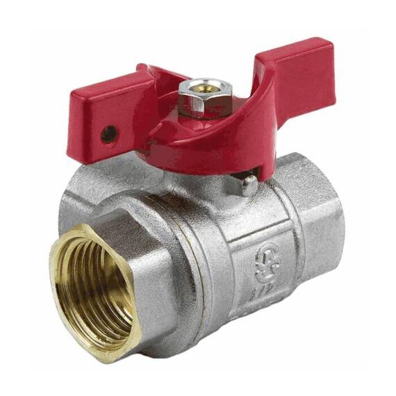 Кран шар лат 1021 Euro нк Ду15 Ру40 м/м полн 3-ход баб Aquasfera 1021-01, фото , изображение 4