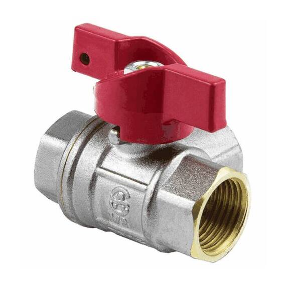 Кран шар лат 1021 Euro нк Ду15 Ру40 м/м полн 3-ход баб Aquasfera 1021-01, фото , изображение 6