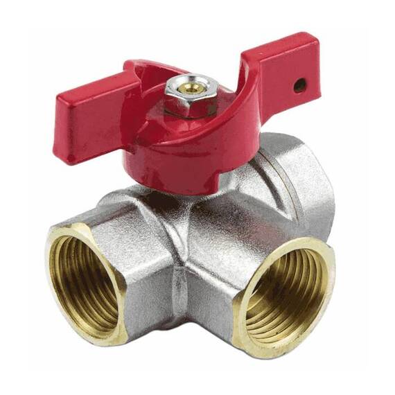 Кран шар лат 1021 Euro нк Ду15 Ру40 м/м полн 3-ход баб Aquasfera 1021-01, фото , изображение 8