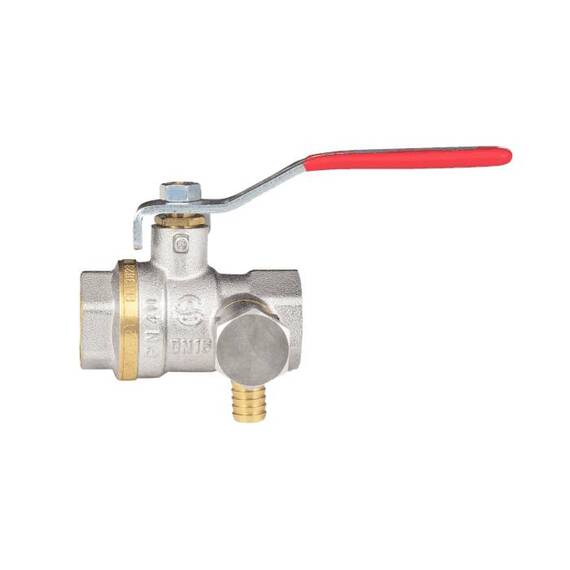 Кран шар лат спуск 1012 Euro нк Ду25 Ру25 м/м полн рыч Aquasfera 1012-03 ., фото , изображение 3