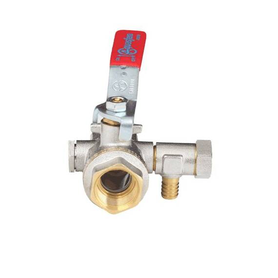 Кран шар лат спуск 1012 Euro нк Ду25 Ру25 м/м полн рыч Aquasfera 1012-03 ., фото , изображение 5