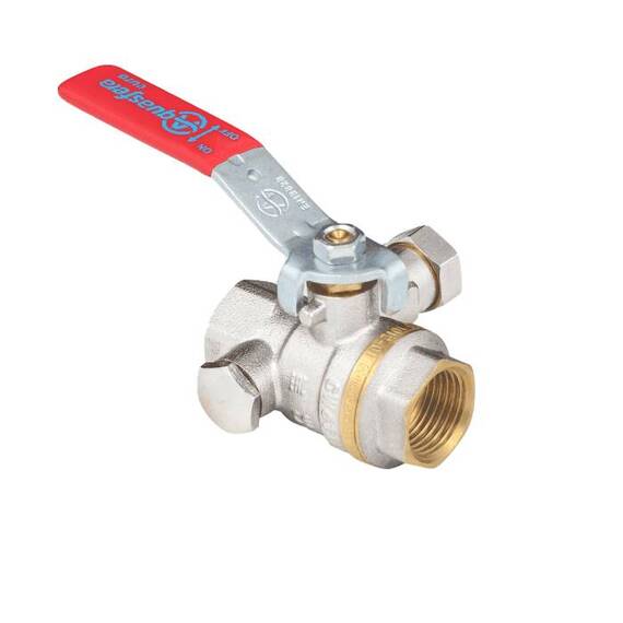 Кран шар лат спуск 1012 Euro нк Ду25 Ру25 м/м полн рыч Aquasfera 1012-03 ., фото , изображение 6