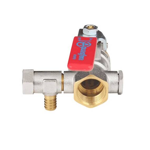 Кран шар лат спуск 1012 Euro нк Ду25 Ру25 м/м полн рыч Aquasfera 1012-03 ., фото , изображение 8