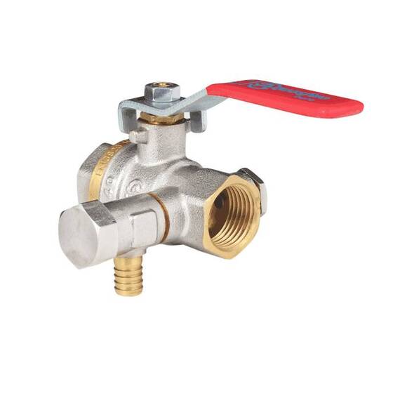 Кран шар лат спуск 1012 Euro нк Ду25 Ру25 м/м полн рыч Aquasfera 1012-03 ., фото , изображение 9