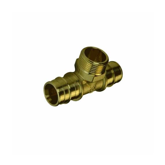 Тройник PE-X лат радиал Дн20х1/2&quot;х20 НР РОС GX153(AC)Y034, фото , изображение 4