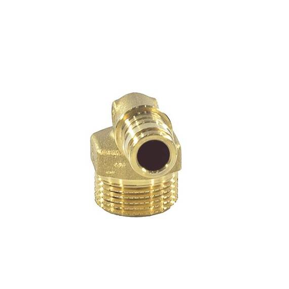 Угольник PE-X лат радиал Дн25х3/4&quot; НР РОС GX127(AC)Y045, фото , изображение 4