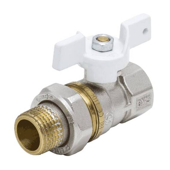 Кран шар лат 1107 Standard нк Ду20 Ру40 м/амер полн баб Aquasfera 1107-02 ., фото , изображение 2