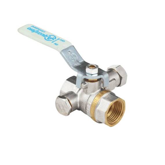 Кран шар лат спуск 1112 нк Ду25 Ру40 м/м полн рыч Aquasfera Standard 1112-03, фото , изображение 7