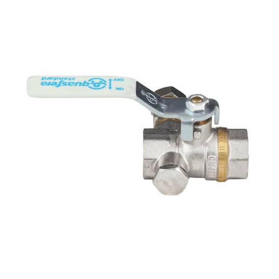 Кран шар лат спуск 1112 нк Ду25 Ру40 м/м полн рыч Aquasfera Standard 1112-03, фото , изображение 8