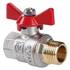 Кран шар. Valtec VT.218.N.04 BASE ВН 1/2" бабочка, фото 
