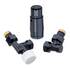 Комплект подключения SCHLOSSER STANDARD MINI 1/2" осевой, Ral 9005, с термоголовкой MINI М30х1,5, фото 
