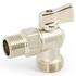 Кран Uni-Fitt Н 1/2"х3/4" для подключения стиральных/посудомоечных машин, никелированный, фото 