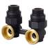 Узел нижнего подключения Royal Thermo угловой 1/2"х3/4" EK (черный), фото 