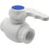 Кран шаровой THERMOLIGHT ручка PP-R 20 белый, фото 