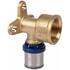 Водорозетка пресс для металлопластиковых труб Usystems MLC Plus под планку M 20-Rp3/4"ВР L-43мм, фото 