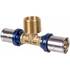 Тройник пресс для металлопластиковых труб Usystems MLC Plus 26-R1/2"НР-26, фото 