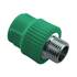 Муфта комбинированная для труб PPR AntiFire ПП D20-1/2"НР Green 034019, фото 